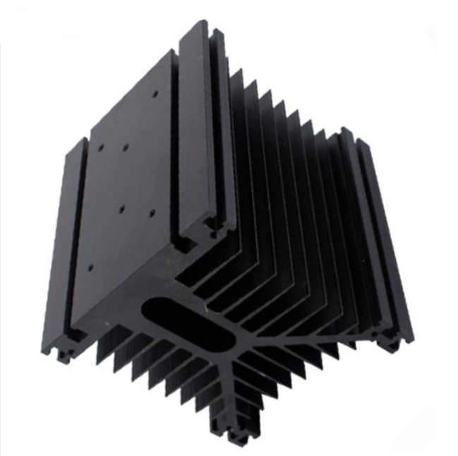 La coutume en aluminium d&#39;anodisation industrielle profile l&#39;extrusion en aluminium électronique de radiateur