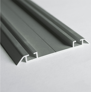 Profilé extrudé en aluminium en aluminium recouvert de poudre gris mat