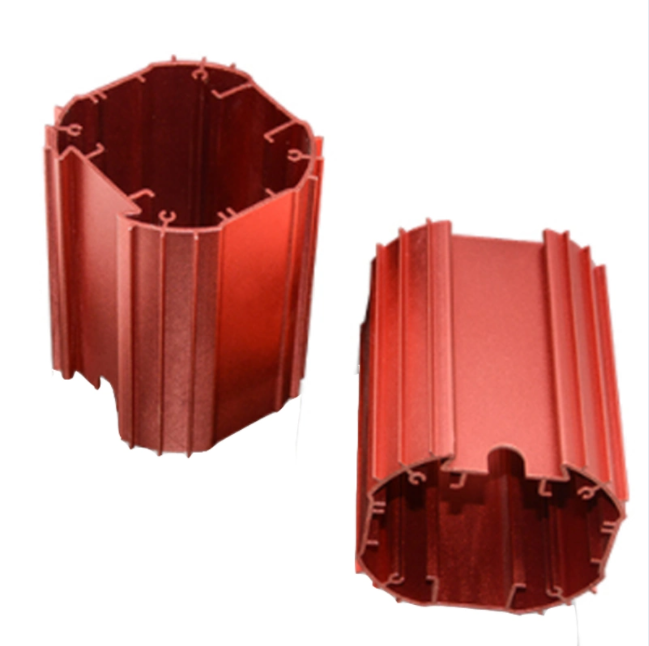 Profil en aluminium anodisé rouge adapté aux besoins du client de logement de moteur électrique d'oxydation