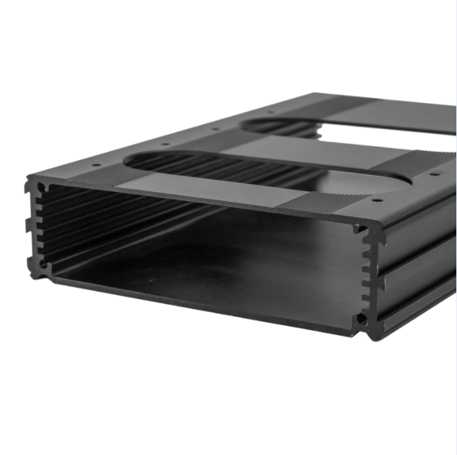 Extrusion en aluminium anodisé noir AA10 Personnaliser la coque du moteur PCB