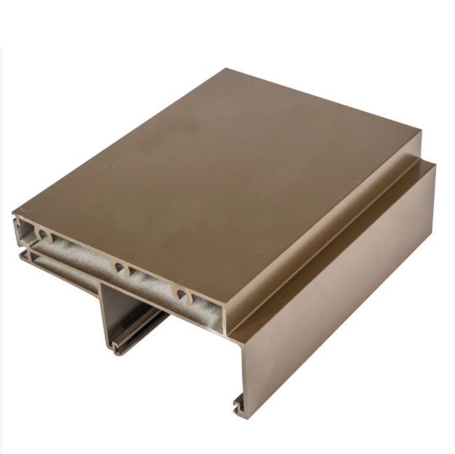 Profil à revêtement en poudre de Champagne Extrusion en aluminium Dimension personnalisée sur mesure